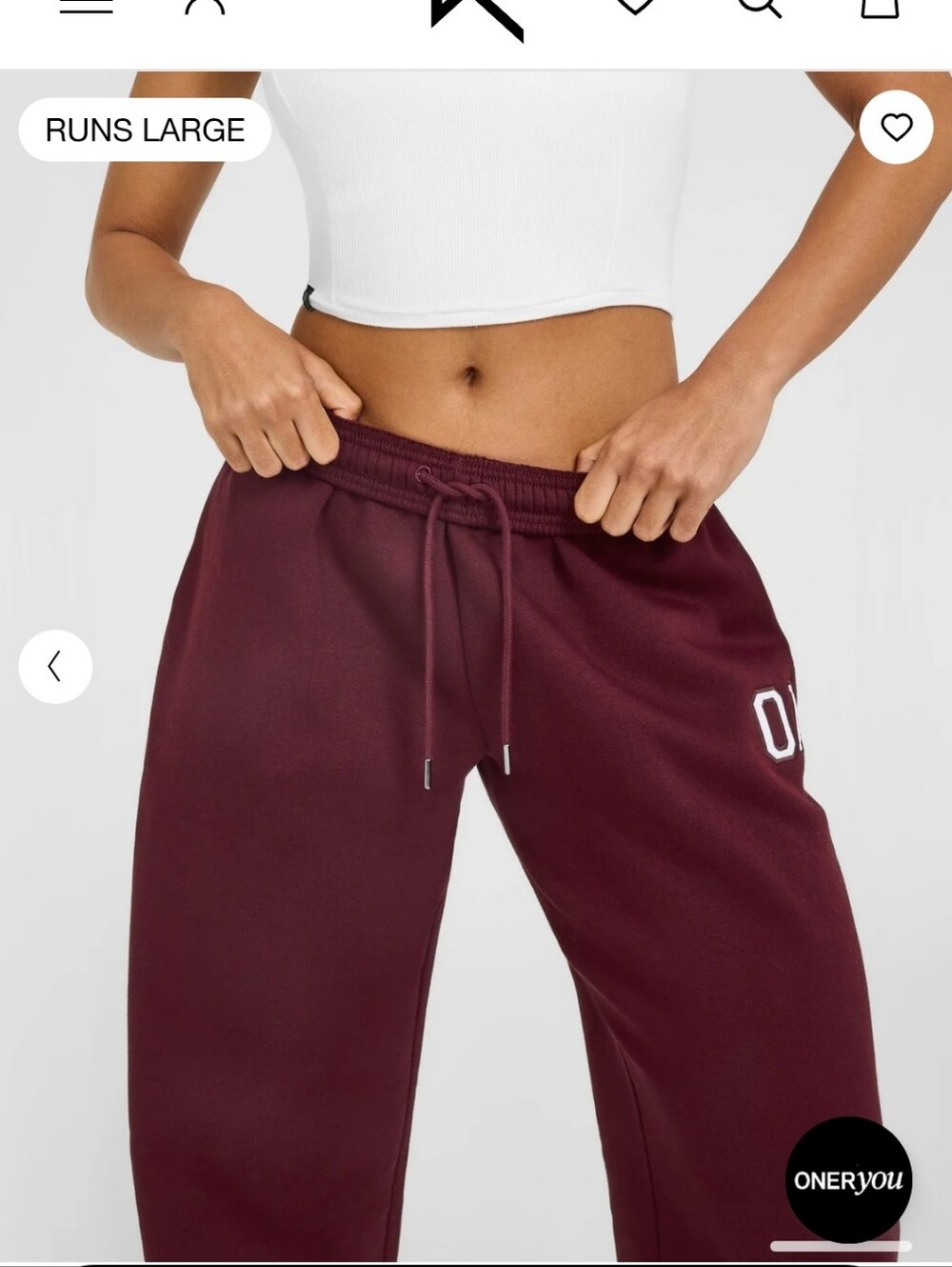 NWT ONER ACTIVE FOUNDATIONS OVERSIZED GIRLFRIEND STRAIGHT LEG SWEATPANTS
